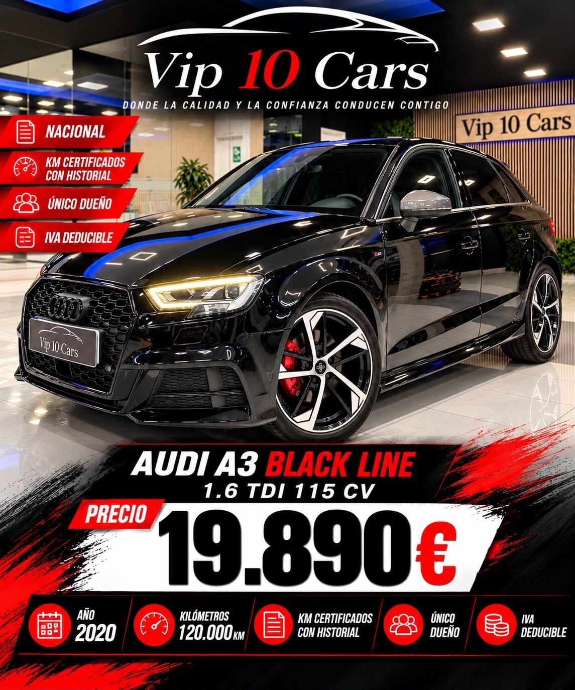 AUDI A3 Sline 30 TDI 85KW 116cv 